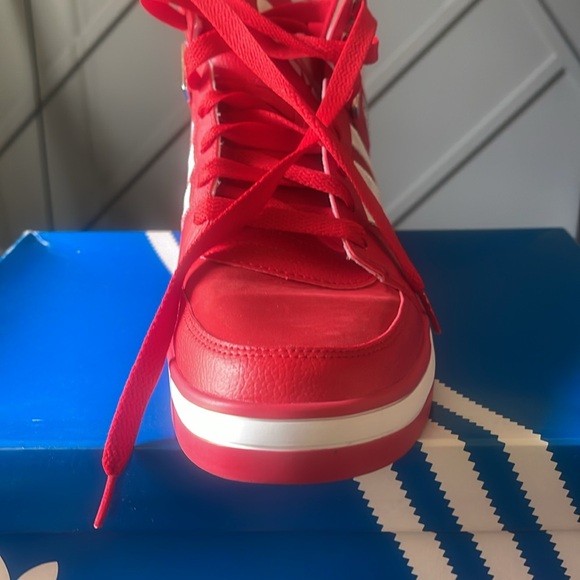 Adidas Red High-Top Sneakers - Picture 3 of 3